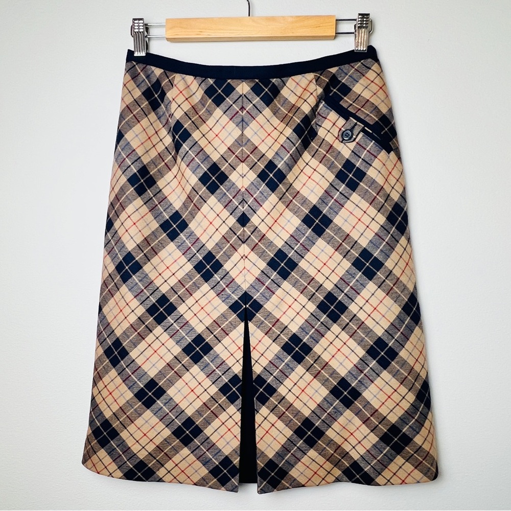 Pendleton Wool A-Line Pleated Plaid Skirt - size 6 petite - Vintage Old Money